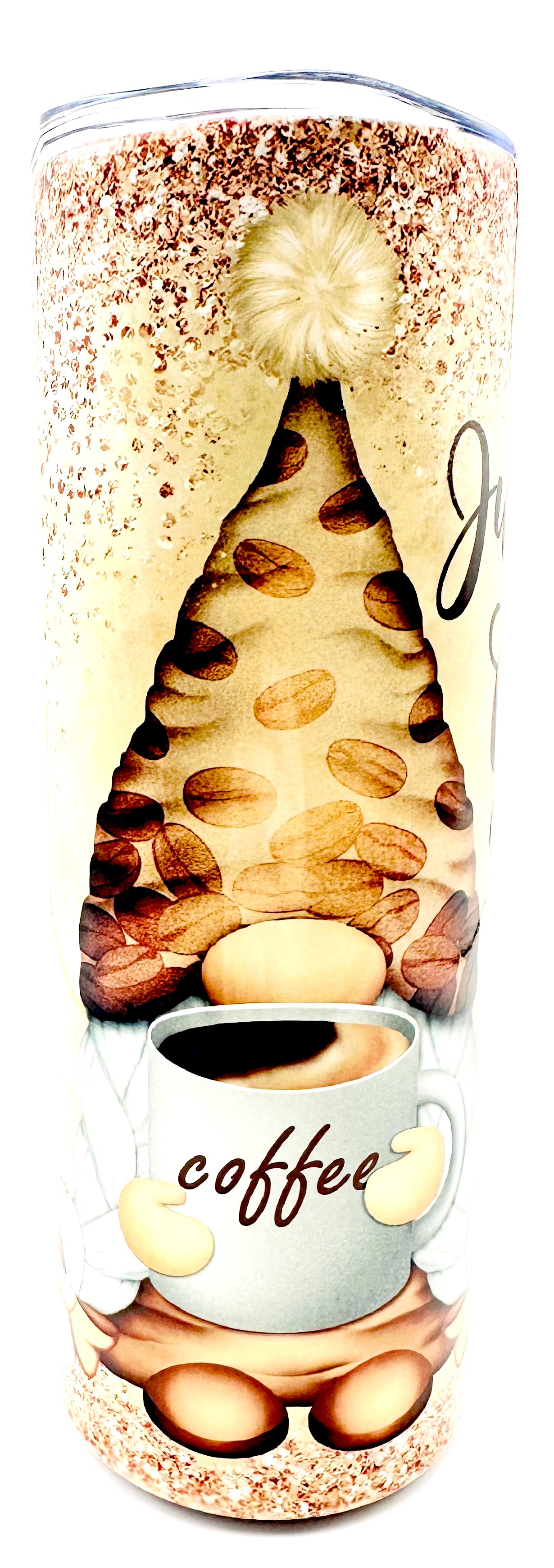 20oz Skinny Handmade Tumbler: "Just A Girl Who Loves Coffee"